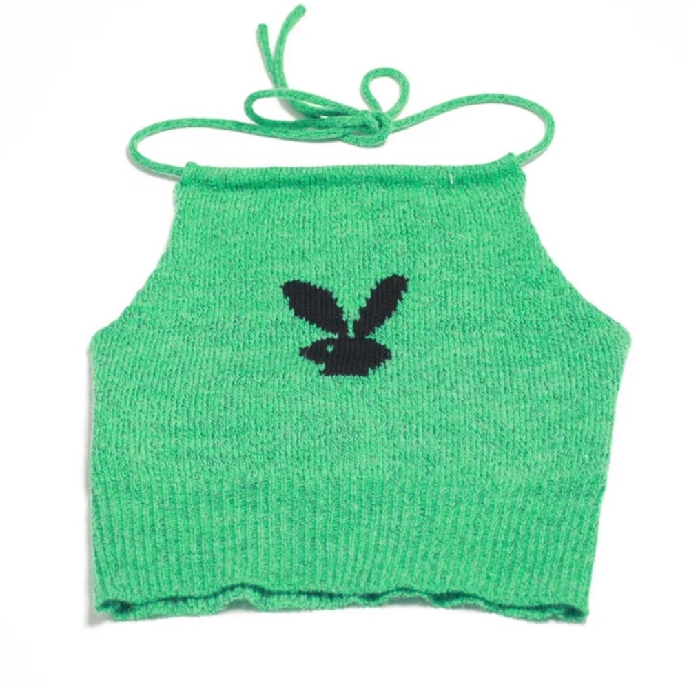 Playboy Knit Halter Top